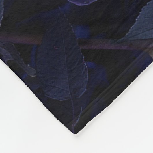 Paarse Moody Rozen Fleece Deken (Hoek)