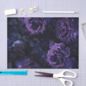 Paarse Moody Rozen Tissuepapier (Craft)