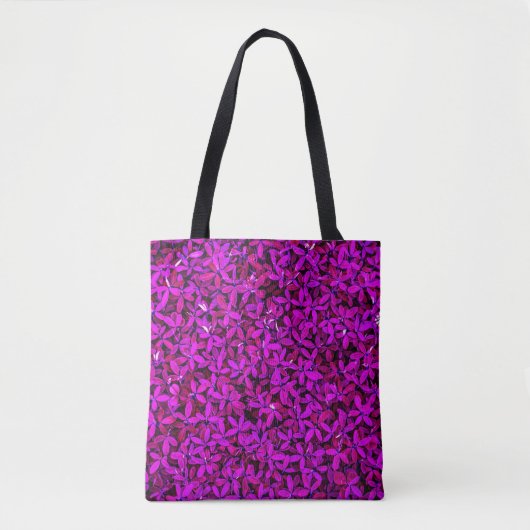 paarse Mooie Bloemen Tote Bag (Voorkant)