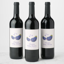 Paarse Mooie Kleine Hart Aubergine Baby Shower 