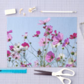 Paarse Mooie Zomer Bloemwei Tissuepapier (Craft)