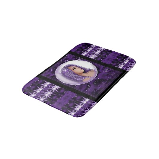 Paarse Moon Child Badmat (Gekanteld)