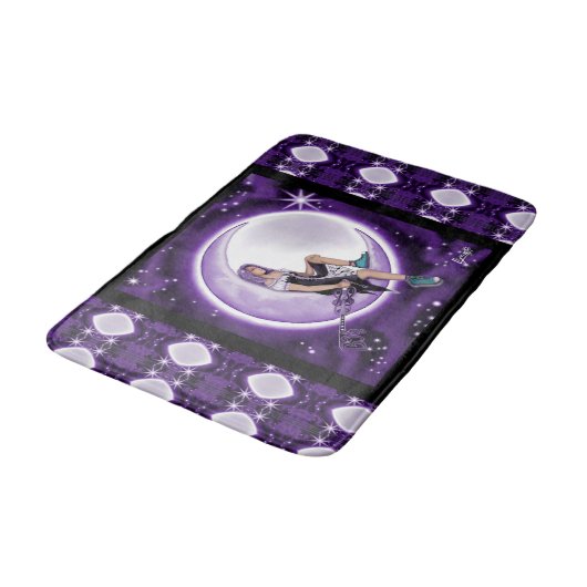 Paarse Moon Child Bath Mat (Gekanteld)