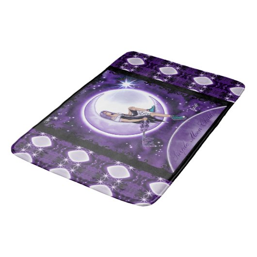 Paarse Moon Child Bath Mat (Gekanteld)