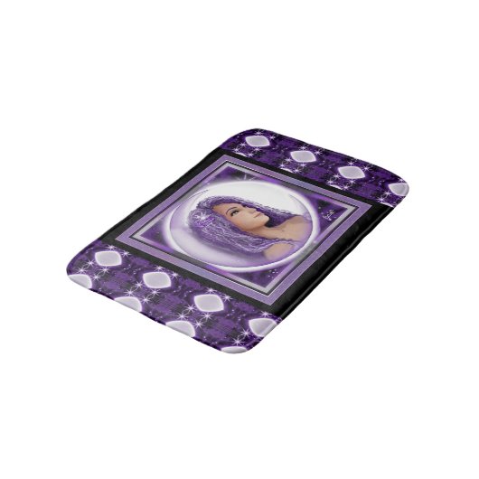 Paarse Moon Child Bath Mat (Gekanteld)