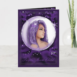 Paarse Moon Child-blanco kaart