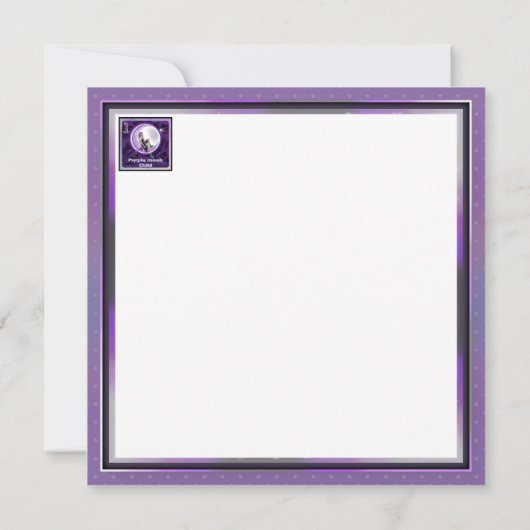 Paarse Moon Child-blanco kaart (Achterkant)