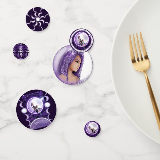 Paarse Moon Child Confetti (Groep)