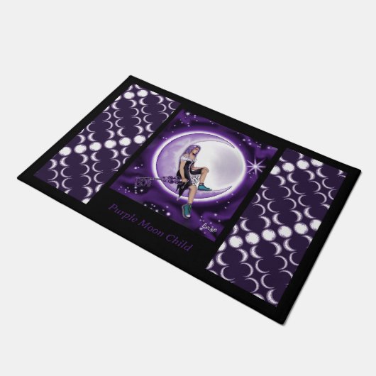 Paarse Moon Child Deurmat (Schuin)