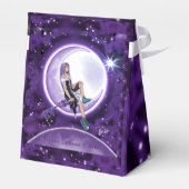 Paarse Moon Child Favor Box Bedankdoosjes (Achterkant)