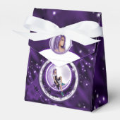 Paarse Moon Child Favor Box Bedankdoosjes (Voorkant Zijde)