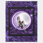 Paarse Moon Child Fleece Blanket (Voorkant)