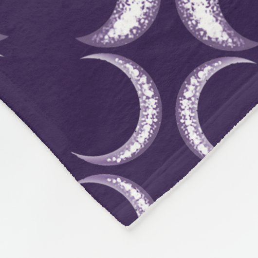 Paarse Moon Child Fleece Deken (Hoek)