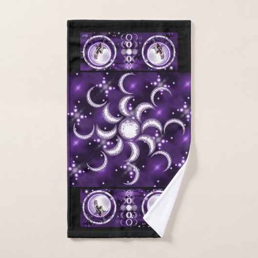Paarse Moon Child Handdoek (Handdoek)