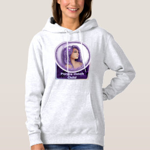 Paarse Moon Child Hoodie