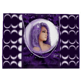 Paarse Moon Child Large Gift Bag Groot Cadeauzakje (Achterkant)