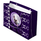 Paarse Moon Child Large Gift Bag Groot Cadeauzakje (Voorkant Gekanteld)