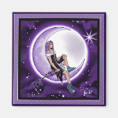 Paarse Moon Child Magnet (Voorkant)