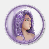 Paarse Moon Child Magnet (Voorkant)