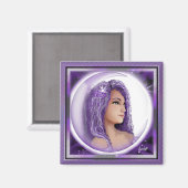 Paarse Moon Child Magnet (Voorkant / Achterkant)