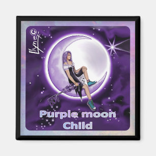 Paarse Moon Child Magnet