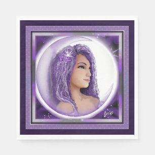 Paarse Moon Child Napkins Servet