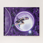 Paarse Moon Child Puzzle Legpuzzel (Horizontaal)