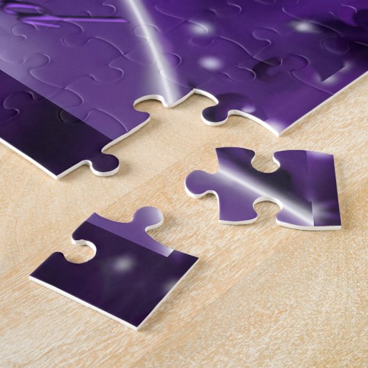 Paarse Moon Child Puzzle Legpuzzel (Zijkant)