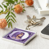 Paarse Moon Child Sleutelhanger (Zijkant)