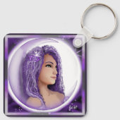 Paarse Moon Child Sleutelhanger (Achterkant)