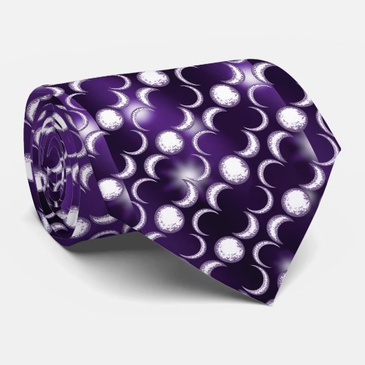 Paarse Moon Child Stropdas (Opgerold)