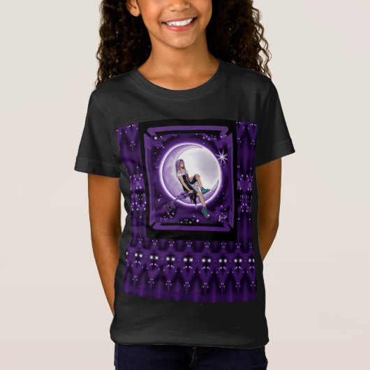 Paarse Moon Child T-Shirt (Voorkant)