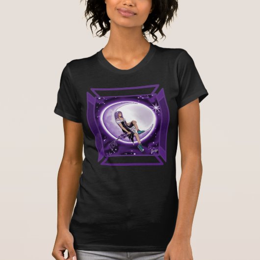 Paarse Moon Child T-Shirt (Voorkant)