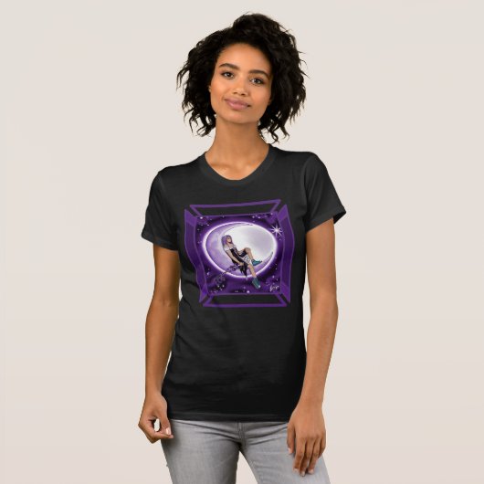 Paarse Moon Child T-Shirt (Voorkant volledig)