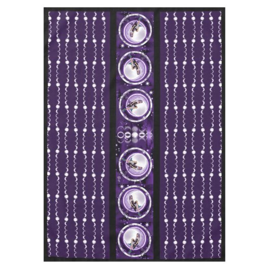 Paarse Moon Child Tablecloth Tafelkleed (Voorkant)