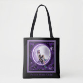 Paarse Moon Child Tote Bag (Voorkant)