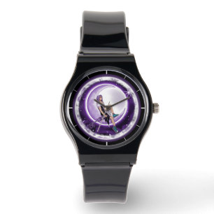 Paarse Moon Child Watch Horloge