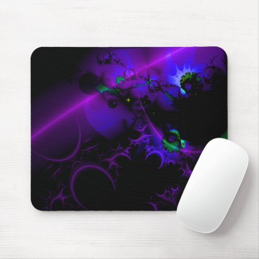 Paarse Moon Cool Mousepad Muismat (Met muis)