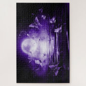 Paarse Moon Fantasy Butterflies Legpuzzel (Verticaal)
