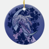 Paarse Moon Goddess Wiccan Triple Moon Symbol Art Keramisch Ornament (Achterkant)