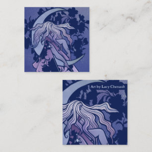 Paarse Moon Goddess Wiccan Triple Moon Symbol Art Notitiekaartje