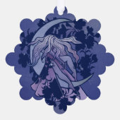 Paarse Moon Goddess Wiccan Triple Moon Symbol Art Ornament Kaart (Achterkant)