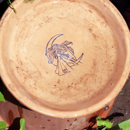 Paarse Moon Goddess Wiccan Triple Moon Symbol Art Rubberstempel