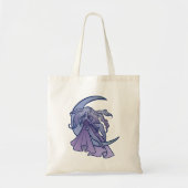 Paarse Moon Goddess Wiccan Triple Moon Symbol Art Tote Bag (Voorkant)