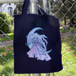 Paarse Moon Goddess Wiccan Triple Moon Symbol Art Tote Bag