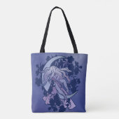 Paarse Moon Goddess Wiccan Triple Moon Symbol Art Tote Bag (Achterkant)