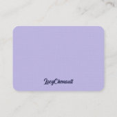 Paarse Moon Goddess Wiccan Triple Moon Symbol Art Visitekaartje (Achterkant)