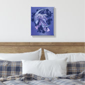 Paarse Moon Goddess Wiccan Triple Moon Symbol Canvas Afdruk (Insitu (Slaapkamer))
