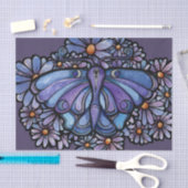 Paarse Moon Moth Daisies Tissuepapier (Craft)