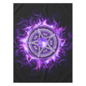 Paarse Moon Pentagram Tafelkleed (Voorkant)